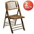 thumbnail image 4 of Emma + Oliver 2 Pack Commercial Event Party Rental Bamboo Folding Chair, 4 of 14