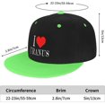 Flat Bill Hats for Men Women, Adjustable Adult Clashing Hip Hop Hat Cap