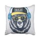 thumbnail image 1 of ABPHQTO White Boy Cool Bear Otros usos Graphic Auriculares Animal Music Kids College Hip Funda de almohada 45x45 cm, 1 of 1