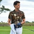 thumbnail image 3 of Fotbe Vintage Floral Vase A Camiseta Polo de Golf para Hombre con Estampado – Camisa Deportiva Transpirable con Cuello Abotonado-Small, 3 of 6