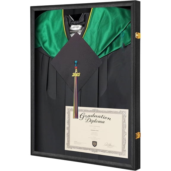 Qdiou Large Graduation Shadow Box, Dioplma, Large Black(31*23 in)