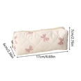 thumbnail image 3 of Bow Pencil Case Cute Pencil Pouch Soft Storage Bag Aesthetic Pattern Gift Makeup Pouch Cosmetic Bag for Women Adults Pink, 3 of 7