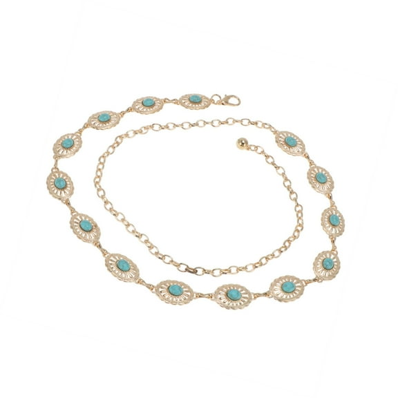 Vocoste 1 Pc Waist Chain Fashion Retro Adjustable for Women Gold Tone