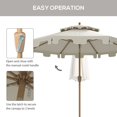 thumbnail image 6 of ZYPPP 9ft Patio Umbrella with Tilt and Crank, Outdoor Umbrella, Cream White, 6 of 11