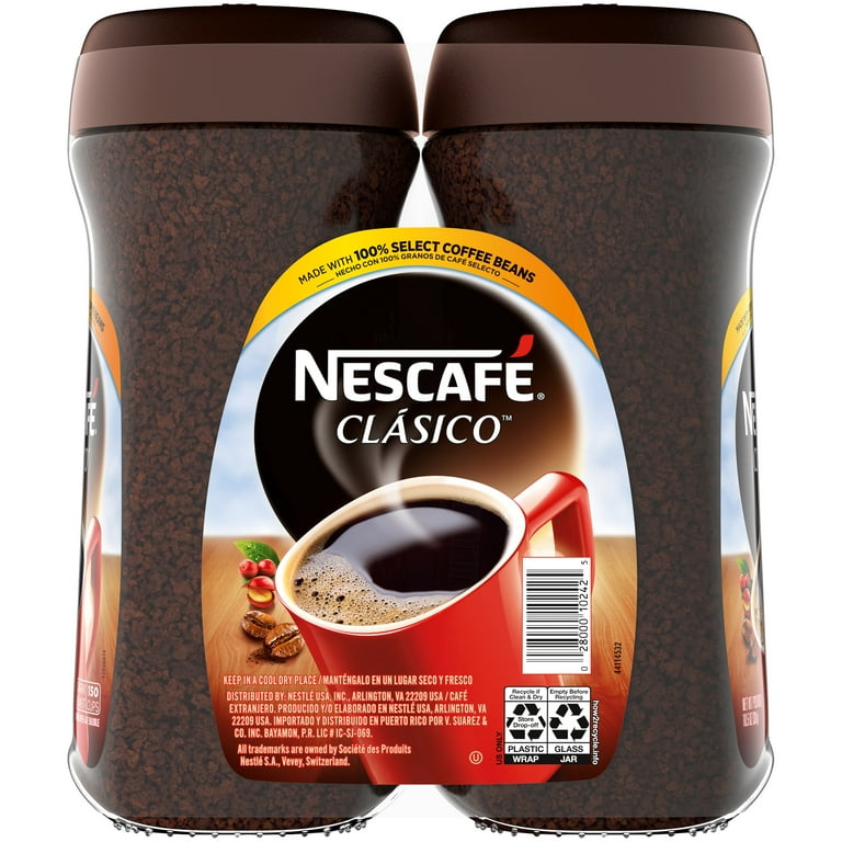 Nescafé Clasico Dark Roast Instant Coffee, 21 oz. Net Weight