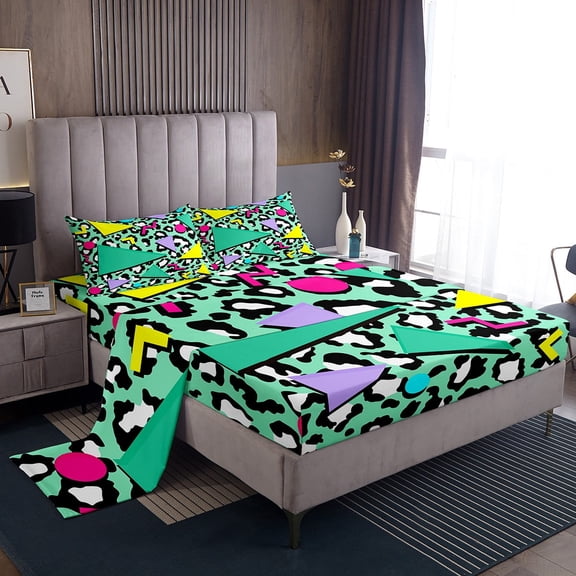 Erosebridal Teens Eat Sleep Twin Sheet Sets, Vintage Soccer City Bedding Twin Size, Football Rugby Decor