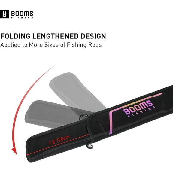 PB4 4.4ft~5ft Rod & Reel Case, Portable Folded Fishing Bag with 0.6ft Extended Design, Stores 2~3 Rods