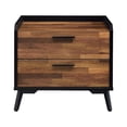 thumbnail image 2 of Accent Table with Tempered Tier Shelf, Brown and Black - Saltoro Sherpi, 2 of 5