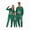 green, variant on ZEFORTEX Christmas theme matching long-sleeved pajama set for men and women in green