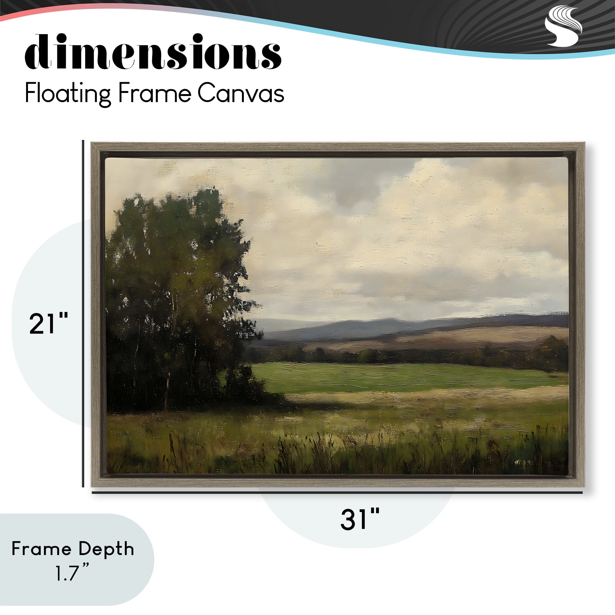 Stupell Industries Hills In The Distance Brown Framed Floater Canvas Wall Art, design by Creative Studio
