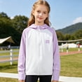 thumbnail image 4 of Sun Hoodie for Kids Lightweight Breathable UPF50+ Outdoor Sports Jacket Girls Boys Summer WearPurple12-13 Years, 4 of 6
