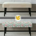 thumbnail image 6 of Yuyamidu Rose Stretch Dining Bench Cover Washable Bench Covers Slipcover with Elastic Edge Non Slip Rectangle Seat Protector for Living Room Gift for Holiday, 6 of 8