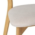 thumbnail image 5 of GDF Studio Carnelian Wood and Fabric 7 Piece Dining Set, Natural Oak, Light Beige, 5 of 10