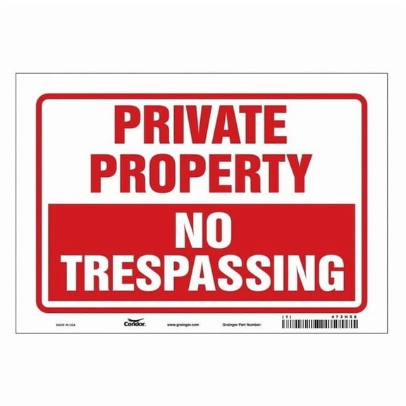 Condor Safety Sign,7 inx10 in,Vinyl 473H56