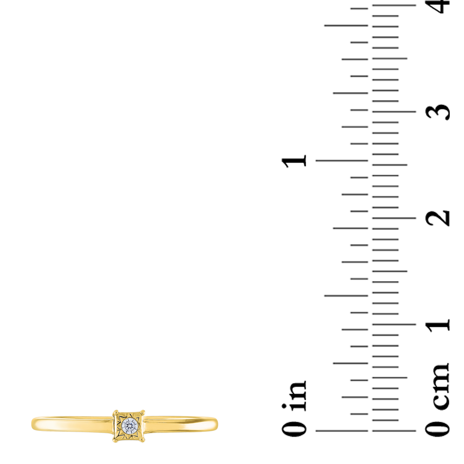 Gemspirations Diamond Accent Fashion Stack Ring Sterling Silver 14K Yellow Gold Plated