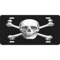 thumbnail image 1 of Skull And Crossbones Metal License Plate, 1 of 1