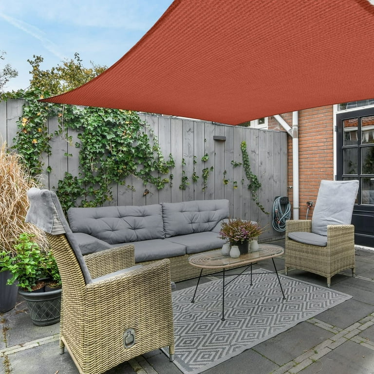 Outdoor Shade Sails, 8' x 12' Sun Shade Sail UV Block Canopy for