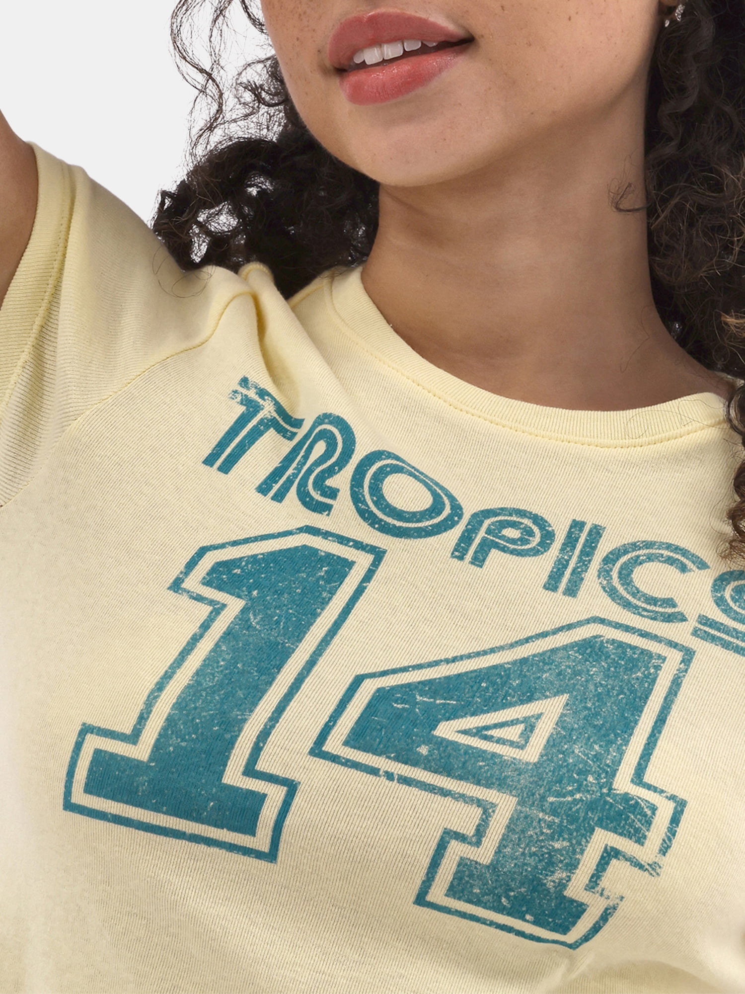 No Boundaries Graphic Cotton Baby Tee, Women's