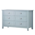 thumbnail image 4 of Drawer Dresser Cabinet, Modern Wooden Chest of Drawers, Bar Cabinet Storge Cabinet Lockers with Retro Shell-Shaped Handle for Living Room, Bedroom, Entryway and Closet, Blue-Gray, 4 of 7