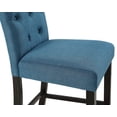thumbnail image 6 of Leviton Solid Wood Tufted Asons Counter Height Dining Chair in Blue, Set of 2, 6 of 7