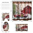 thumbnail image 3 of PATIO 4 Pieces Set 3D Digital Printing High-Density Merry Christmas Theme Pattern Shower Curtain Set Bathroom Floor Mat Base Mat Toilet Mat Home Holiday Decoration Bathroom Accessories Ch, 3 of 9