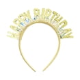 thumbnail image 5 of HOMYL Happy Birthday Headband Glitter Birthday Tiara for Party Holiday Celebration Yellow, 5 of 8