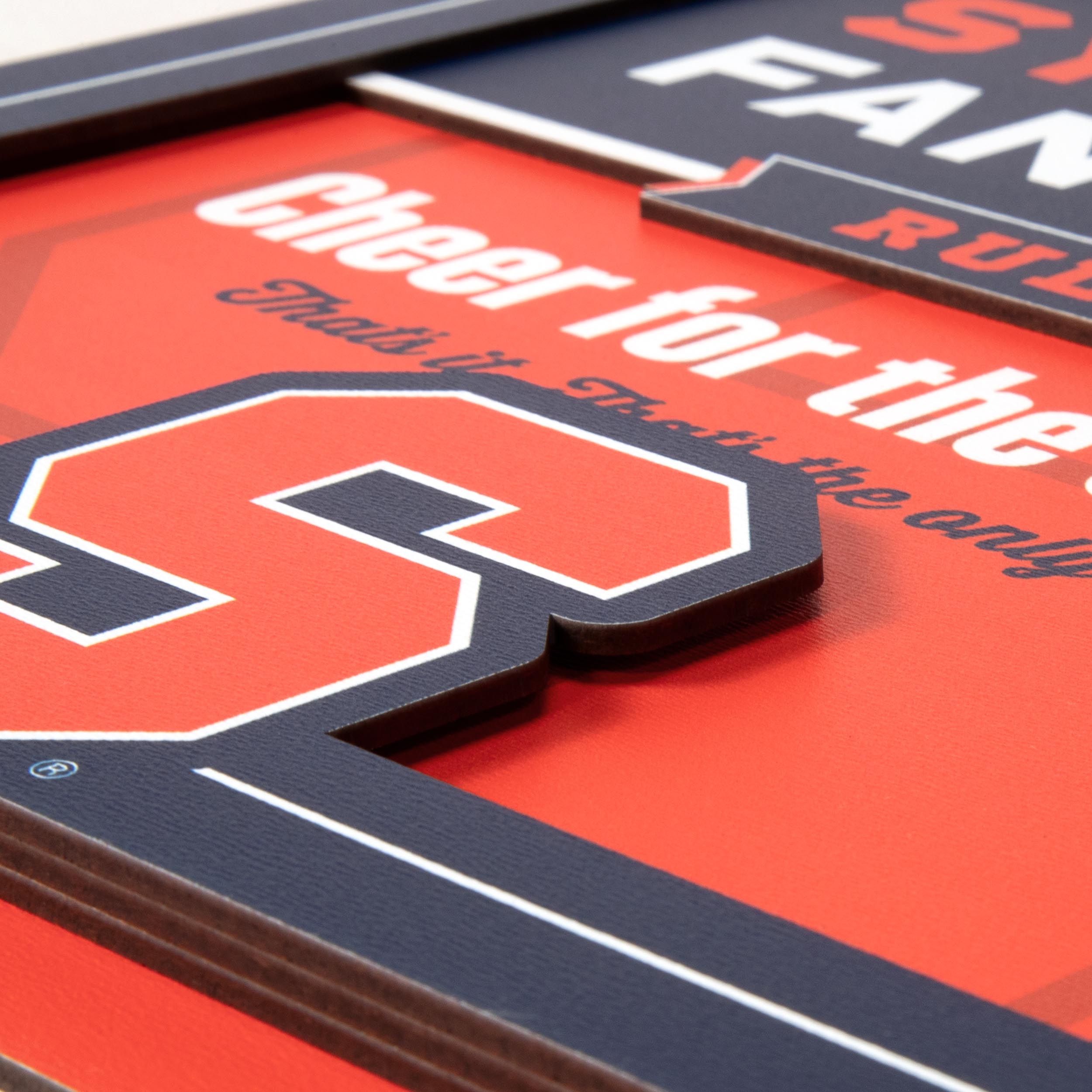 YouTheFan NCAA Syracuse Orange Fan Rules 3D Wall Art