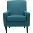 thumbnail image 3 of Mainstays Kinley Lounge Arm Chair, Teal Polyester Fabric, 3 of 6