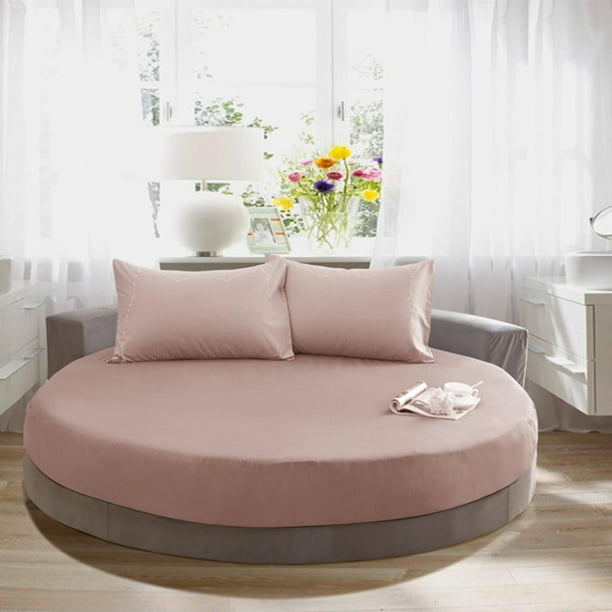 Cama forma forma forma Elástica De 200 Cm De Diámetro Con Funda De Colchón Ajustada De Sábanas Ajustadas 16 Colores Disponibles café Yotijar Cotton Fitted Sheets