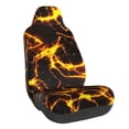 thumbnail image 1 of Wukai Orange Lightning Full Set Car Seat Covers with Soft Padding Universal Auto Front Seats Protector and Cushion Mat, 1 of 5