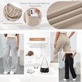 thumbnail image 3 of SUNBS Womens Cargo Sweatpants Wide Leg Pants For Women With Pockets & Elastic Waist Casual Pants, 3 of 9