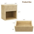 thumbnail image 3 of BCBYou Fluted Nightstand Set of 2, 22.7" Wide Bedside Table with Drawer and Storage, Mid Century Modern Wood End Table, Large Night Stand for Bedroom, Living Room, 3 of 7