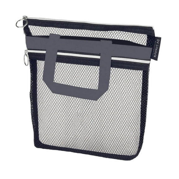 Quick-Dry Mesh Shower Bag - Hanging Travel Shower Caddy with Zipper Pockets for Bathroom Essentials, for Gym, Camping, Beach & College Dorm Organization