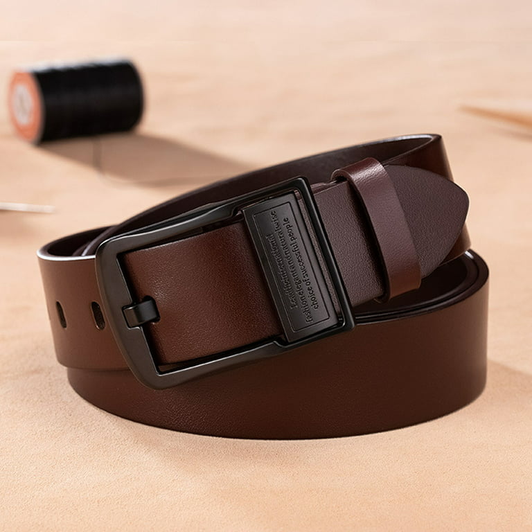 Mens Leather Belt for Men Designer Dress Belts Buckle Adjustable