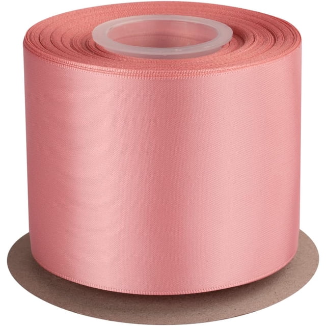 GFDYREE 3" Inch Double Faced Satin Ribbon Dusty Rose Solid Polyester Craft Ribbon - 25 Yards Perfect for Gift Wrapping, Crafts, Wreath, Wedding Party Ceremony Decoration, Floral Arrangement,