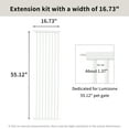 thumbnail image 2 of Lumizone Extra Tall Cat Gate Extension Kit 55.12" High Pressure Mounted White 16.73" 2025 New Extra Wide 1.37" Gap No Drilling Tall Pet Gate for Dogs, 2 of 4