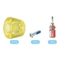 thumbnail image 3 of Uxcell Roller Skate Toe Stops with Screwdriver 82A Rubber Brake Stoppers Block, Clear Yellow 2 Pair, 3 of 5