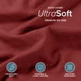thumbnail image 3 of Bare Home Washed Duvet Cover Set - Ultra-Soft - Premium 1800 Collection - 3 Piece - Full, Rosewood, 3 of 9
