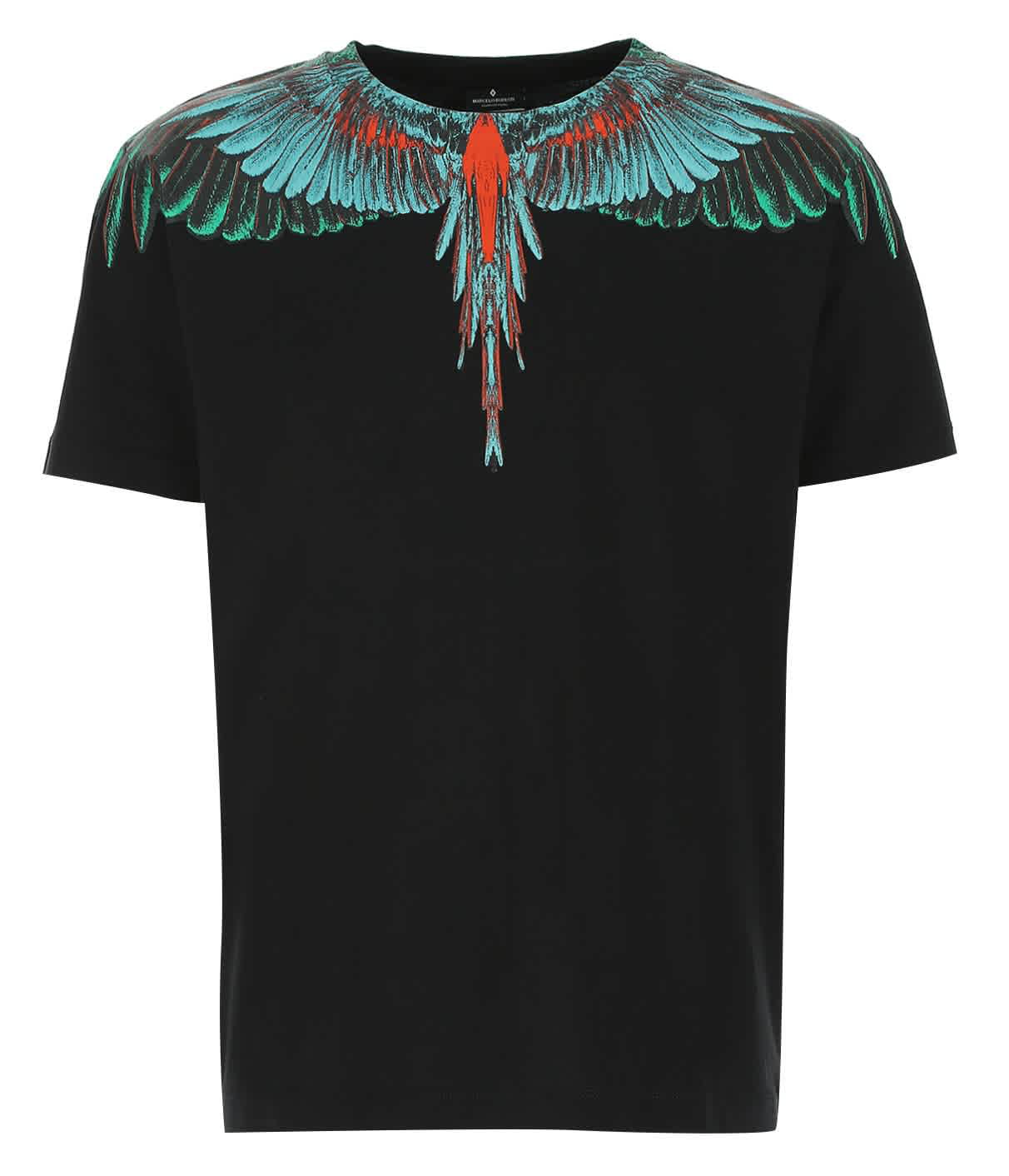 Danser Lavet en kontrakt Udlænding Marcelo Burlon Men's Green Wings T-Shirt, Brand Size Large - Walmart.com
