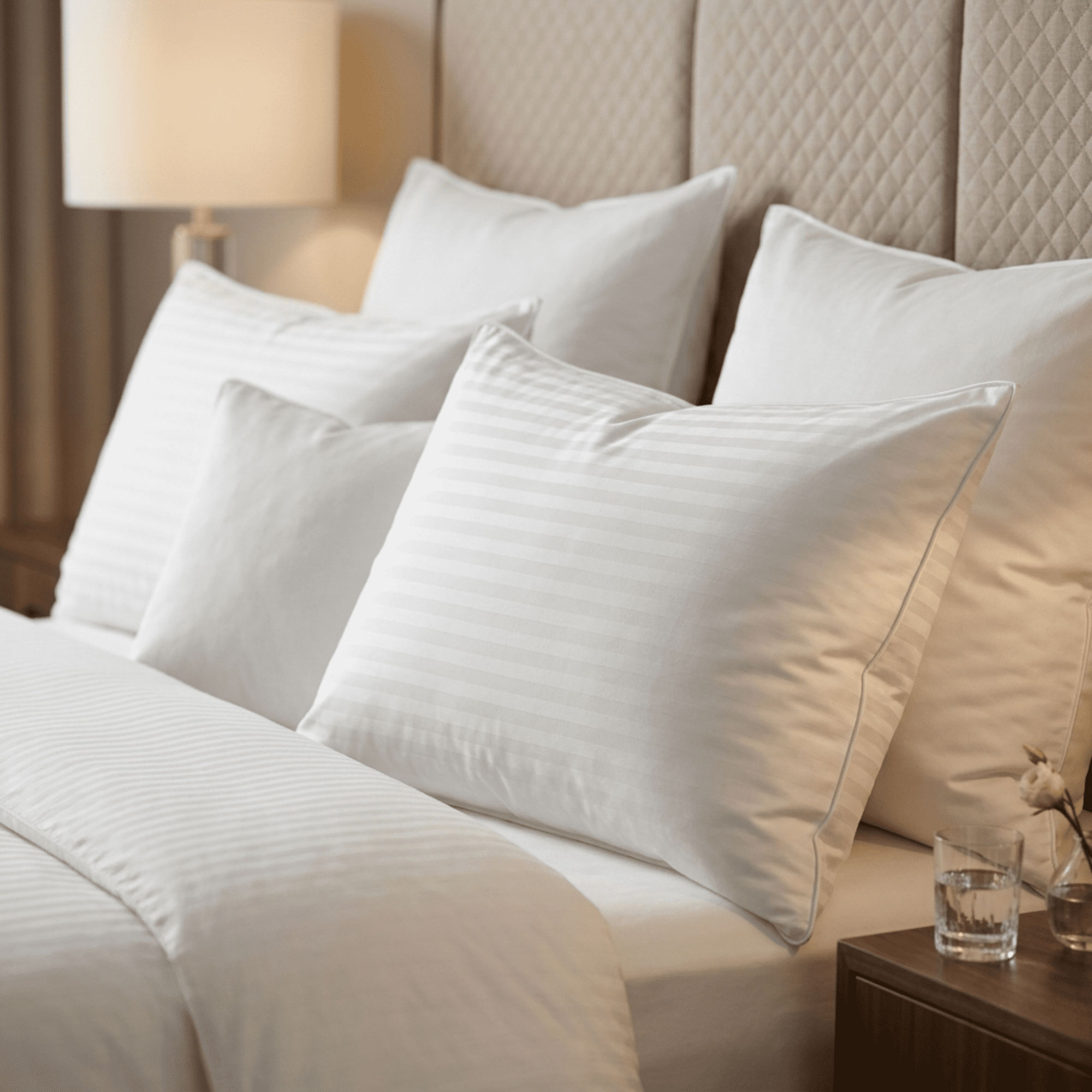 East Coast Bedding Balanced Dream 50/50 Goose Down & Feather Pillow, Medium Firm Side Sleeper, 100% Cotton, Standard, 1-Pack