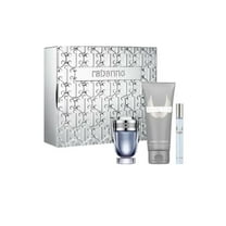 Paco Invictus By Paco Rabanne 3 Pieces Gift Set 1.7 oz Spray 3.4 oz Shower Gel 10ML Edt Spray