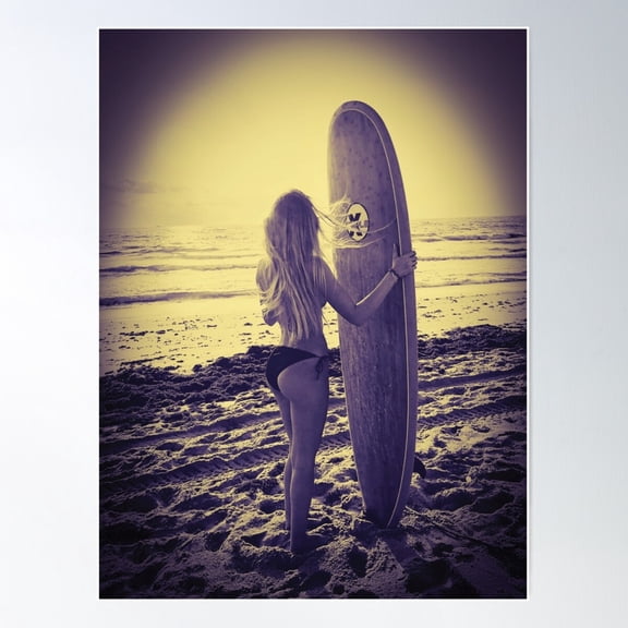 My Surfer Girl Poster Wall Art, Modern Wall Decor For Living Room Bedroom, 8x12 UNFRAMED