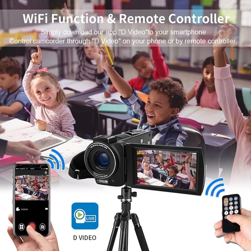 ORDRO Video Camera 4K Digital Camcorder 10X Optical Zoom 30MP Vlog Camera for YouTube Photography