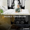 thumbnail image 5 of Vintage Paris Blackout Curtains for Bedroom/Living Room, Thermal Insulated Kitchen Curtains, Chic Shabby Retro Landscape Black White Grommet Darkening Window Treatment Drapes 42"x63"x2, 5 of 8