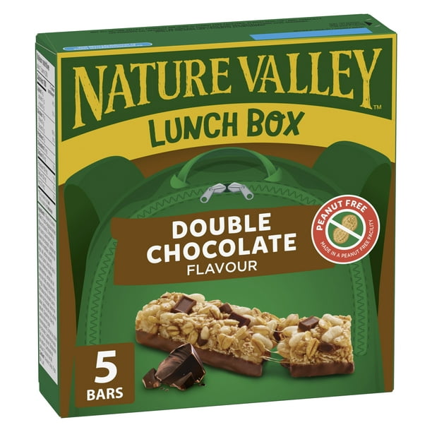 Val Nature Boîte à Lunch, Double Chocolat, Collation pour Enfants, 5 Barres 5 barres x 26 g, 130 g