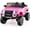 Pink, variant on Licensed Toyota LC250 24V 2 Seater Ride on Truck by OLAKIDS, 2WD/4WD Battery Powered Vehicle with Remote Control, 3 Speeds, Music, Lights, Kids Electric Car for 3+ Boys Girls