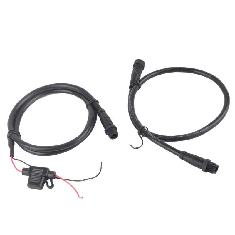 For NMEA 2000 Starter Kit 1m Marine Power Cable with Fuse Male Female Terminator T Connector for Lowrance Networks