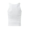 thumbnail image 4 of Ierhent Sleeveless Tops for Men Men's Sportstyle T-shirt(White,M), 4 of 6
