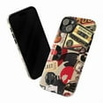 thumbnail image 3 of Vintage Music Ticket Collage Phone Case, 80s Rock Aesthetic Cover for iPhone 17 16 15 14 13 12 11 Series, 3 of 6