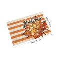thumbnail image 3 of Fall Placemats, 17.71x11.81 Inch Double Sided Pumpkin Placemats with Autumn Maple Leaf Print, Stitched Cotton Linen Table Mat, Rustic Harvest Decor for Kitchen Table Thanksgiving Arrangement, 3 of 6